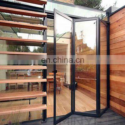 transparent bamboo heavy duty Aluminium Alloy folding door