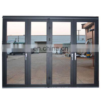 San Francisco Mdf Accordion Glass Bifold Steel Frame Folding Door