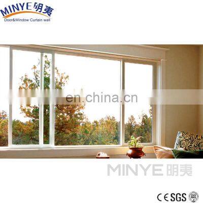 triple tracks PVC sliding window/triple sliding tracks plastic windows