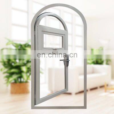 Popular aluminum alloy door arch flat door with small window