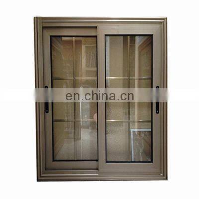 Champagne color aluminum windows double glazed windows