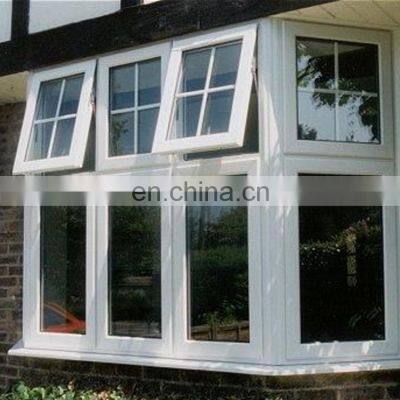 Cheap toilet tempered double glass parts aluminum awning window