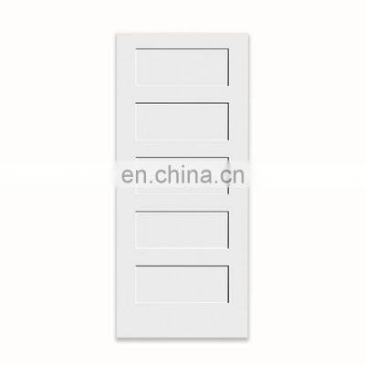 contemporary high quality american villa simple luxury design 5 panel solid wood interior white prehung shaker room doors