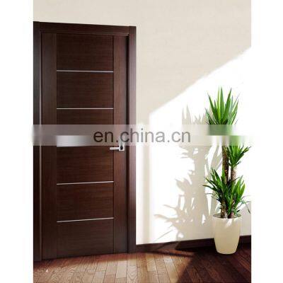 Best hard wood brown stylish single wooden modern toilet solid walnut interior doors