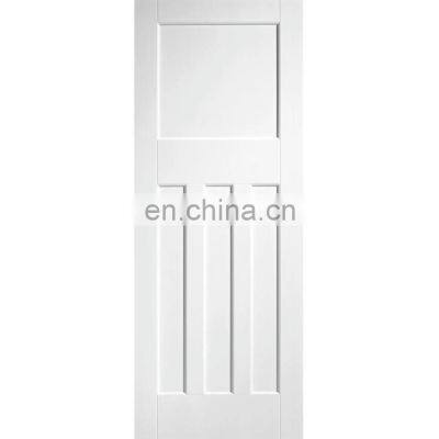 Simple plain white hotel bedroom wood door design shaker panel interior doors