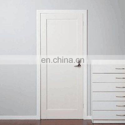 Commercial home apartment high quality interior white oak single panel shaker modern wooden bedroom door