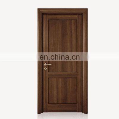 Modern flush paint veneer oak internal composite Chinese prehung solid core wood 2 panel interior doors