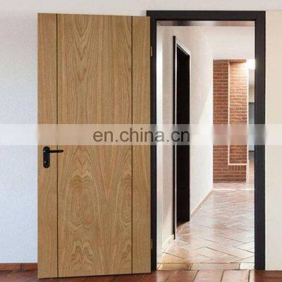 Flush veneer design laminated apartment simple modern frameless craftsman style interior solid oak wood doors