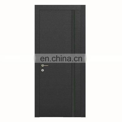 Hotel internal hardwood office plain flush painting blackbest solid core french door slab