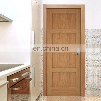 Simple room design unfinished solid wood turkish modern rustic oak wood shaker door