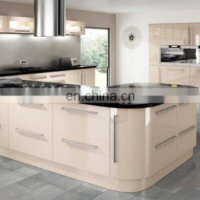 Contemporary melamine mini u shaped kitchen cabinet doors