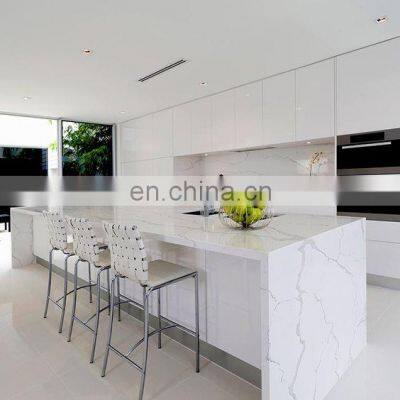 italian semi custom dream white high gloss handleless birch profile designs kitchen cabinet