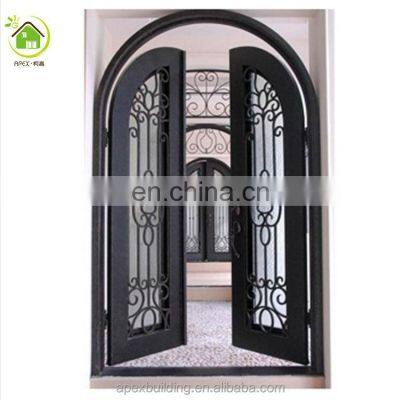 Vill iron entrance door arch steel door decorative steel door