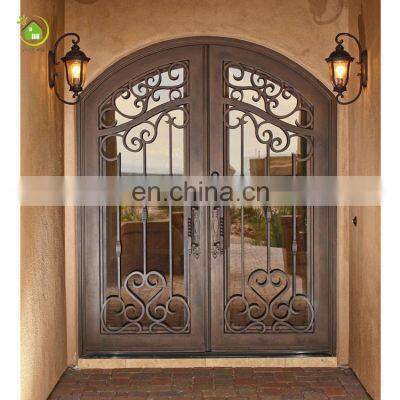 Mexico wrought iron door grill with sidelights designs