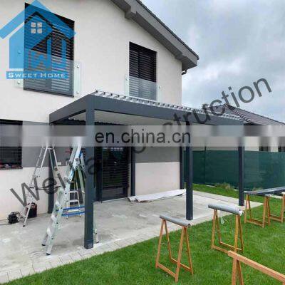 Chinese Motorized Waterproof Louvre Roof Garden Gazebo Price Pergola Outdoor aluminum pergola