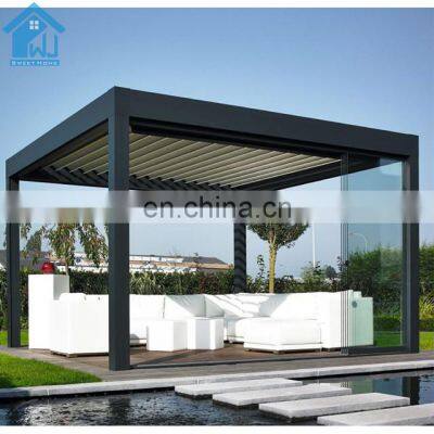 Aluminium motorized garden awnings louvers patio pergola