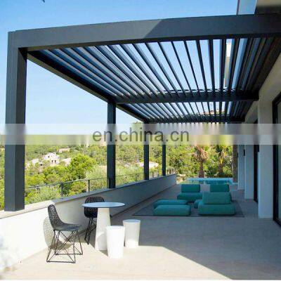 Waterproof Outdoor Aluminum Sunshade Modern Pergola Gazebo Pergola Aluminium Alloy 6063-T5 All-season New Year's PVC Fabric MDF