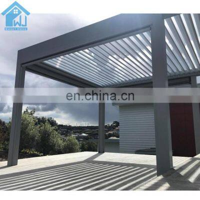 Waterproof Garden Gazebo Sunshade Louver Roof Cover System Aluminum Pergolas Prefabricated