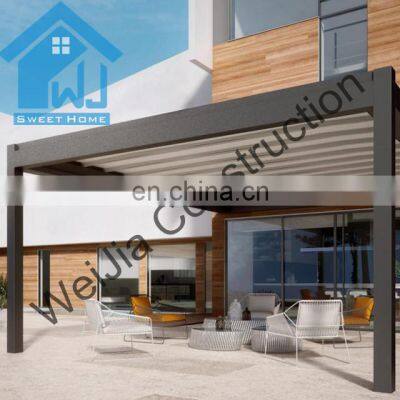 aluminum rainproof large outdoor garden louvres gazebo metal