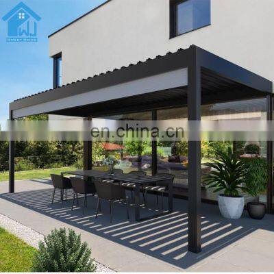 Outdoor Aluminium Waterproof Louver Roof Cover Gazebo Motorized Pergola Carport electric aluminum pergola