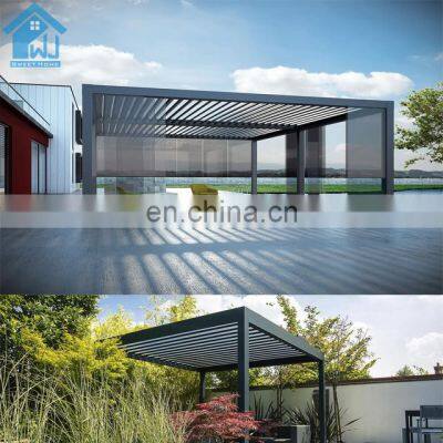 Good Quantity Easy Assembly motorized Aluminium Pergola Customized Aluminium Terrace Roof aluminum pergola outdoor