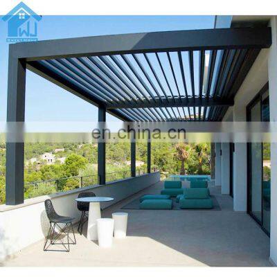 4X4 Garden Metal Electric Pergola Patio Canopy Louvered Roof Price aluminum pergola with polycarbonate roof