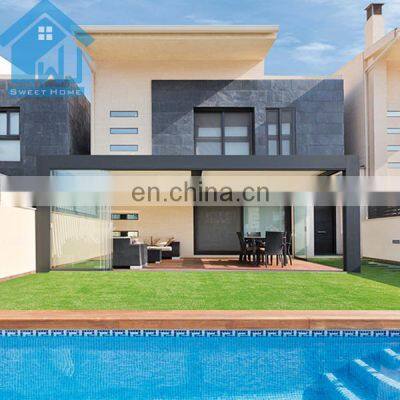 DIY Popular Rainproof Aluminum Sun Shading Louvers Pergola Roof For Deck