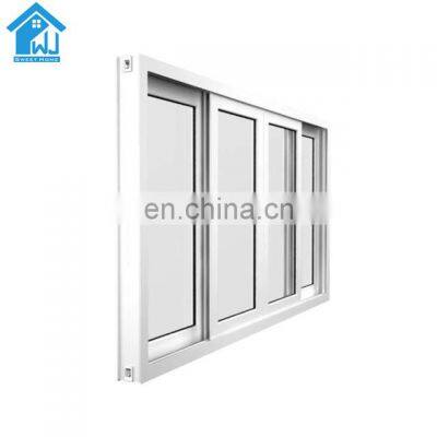 AS2208 Double Glass 4 Four Panel Small Aluminum Slide Windows
