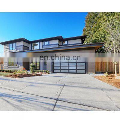 low price aluminum frame full view glass garage door made in China