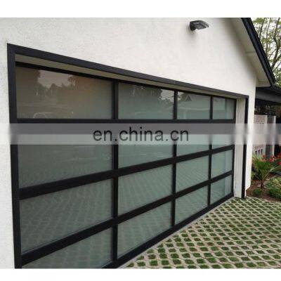 Aluminum transparent Sectional overhead see through garage door
