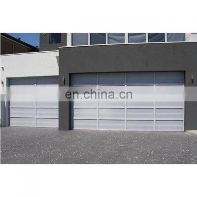 Made in china automatic aluminium residential sectional clear glass garage door for dealers with motor