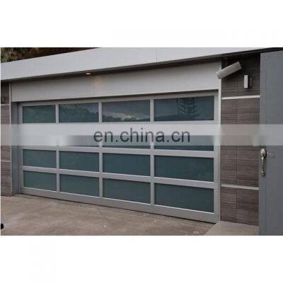New arrival high quality automatic transparent sectional garage screen metal and glass garage door