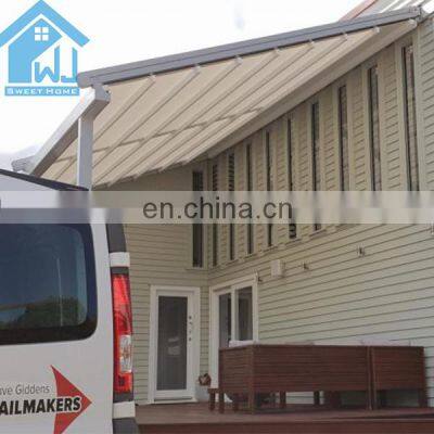 Weijia Outdoor Design Modern Terrace Opening Cover Canvas Awning Canopy PVC Retractable Roof