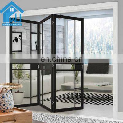 Bi Fold Screen Door Prices Market Aluminium China Glass Foldable Aluminum Customized Commercial Modern Accordion Doors
