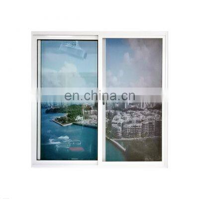 American style Upvc profile upvc window horizontal Single sliding windows upvc pvc double panel