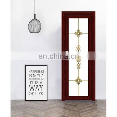Modern interior custom aluminum framed bathroom door with frosted glass /Waterproof, anti-fouling and anti-noise doors