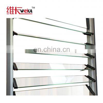 High quality Aluminum top hung windows Customized Double Glass Awning Windows Blind Casement Window with built in shutter