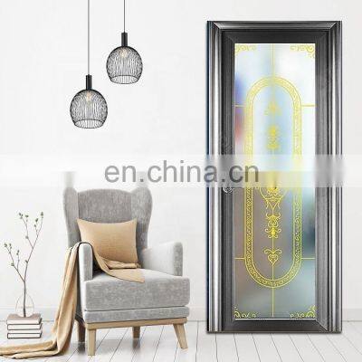 Customized Floor-mounted double glass door double leaf casement entrance price glass swing doors