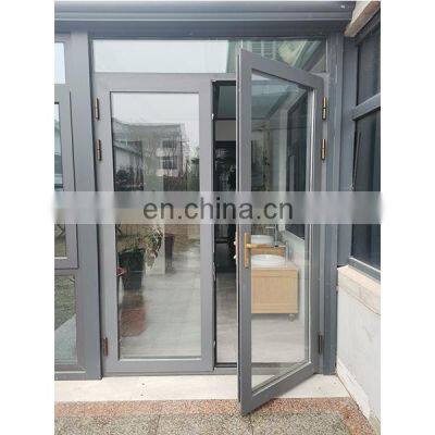 New style chinese top brand customized aluminum casement door with glass