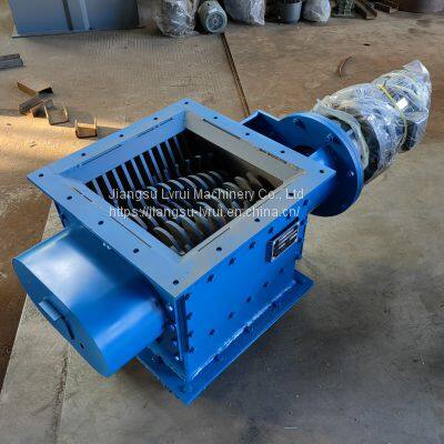 Electric crushing valve silo bottom double shaft crusher cement block crushing valve PSF-500