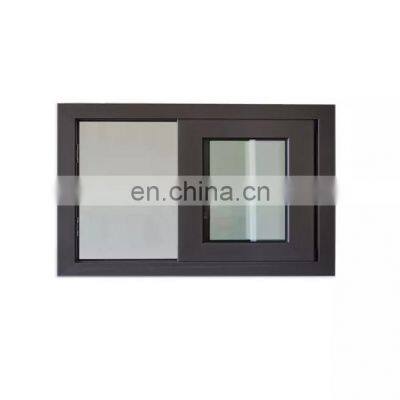 WEIKA custom cheap black color upvc pvc vinyl window insulation double glazed sliding windows for house