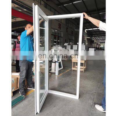 WEIKA pvc doors prices bathroom latest white hinges UPVC casement door double glass