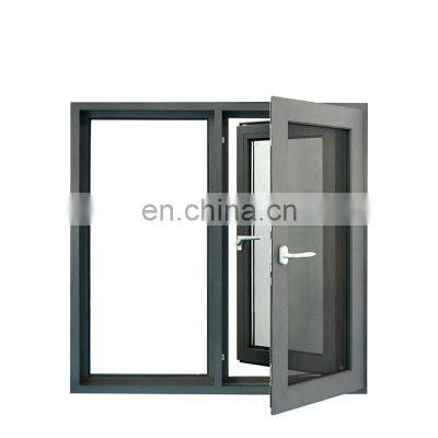 6MM tempered double glass energy saving aluminum windows and doors