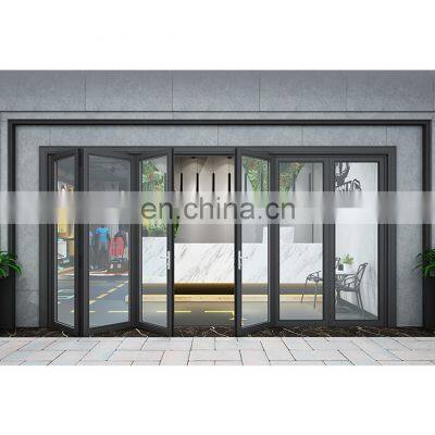 interior glass bi-fold doors glass folding partition for office