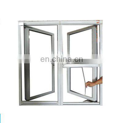 Windows casement with glass windows aluminum profile customised hat box pvc window