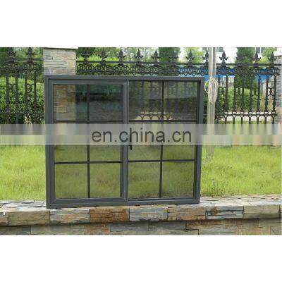 glass sliding window ventanas modernas de aluminio blanco para casas security grill window