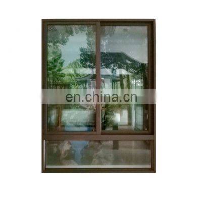 bronze color sliding windows Series 82 aluminum frame glass sliding window hot sale