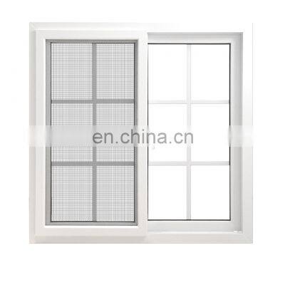 Interior sliding window grill design baby satefy security lock sliding windows pvc /vinyl cheap single pane sliding windows