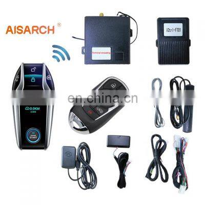 Car pke keyless entry button remote engine start/stop mobile phone remote start car engine