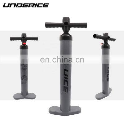 UICE 2022 New design 1070g dark grey double action hand pump for inflatable paddle board, sup boards